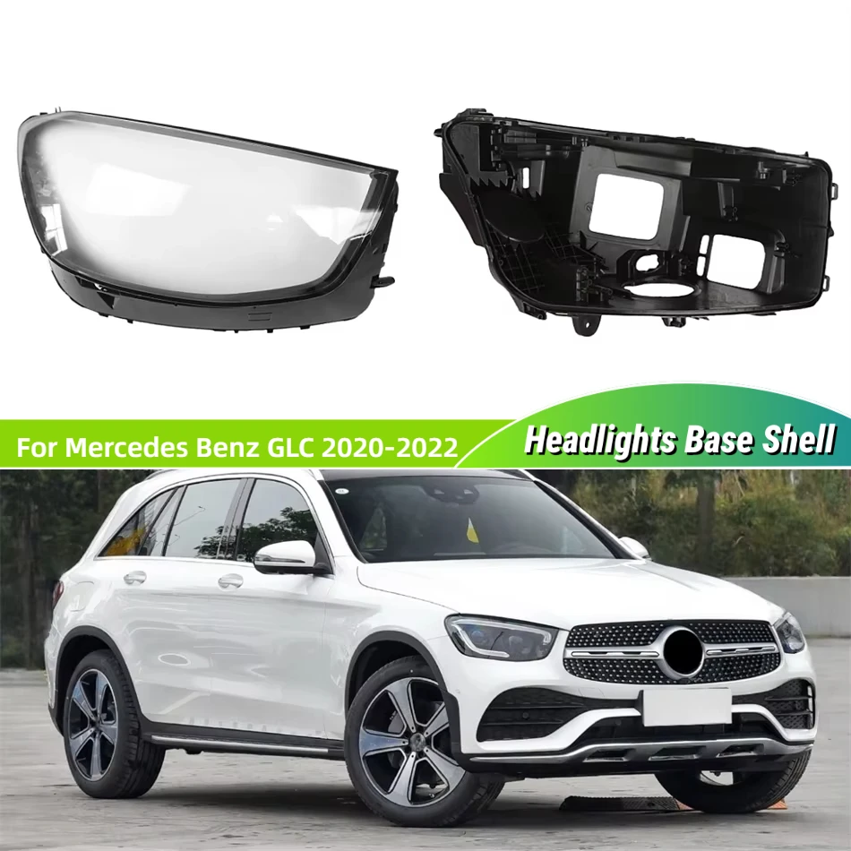 

Для Mercedes Benz GLC W253 2020 2021 2022 GLC200 GLC260 GLC300 автомобильный аксессуар, основание фары, задний корпус, стекло передней лампы