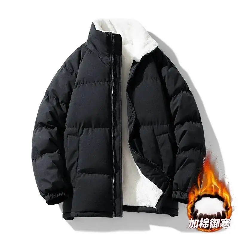 سترة شتوية سميكة عصرية مريحة من القطن القطيفة على طراز منفذ سترة كاجوال فضفاضة للرجال والنساء