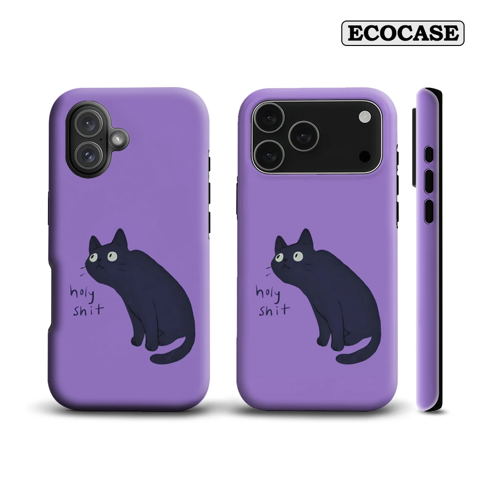 Lavendel Sassy Black Cat IPhone 17 Must-Haves Handyhülle für IPhone 17 16 15 14 13 12 Pro Max Plus Doppelschichtige Rückseite
