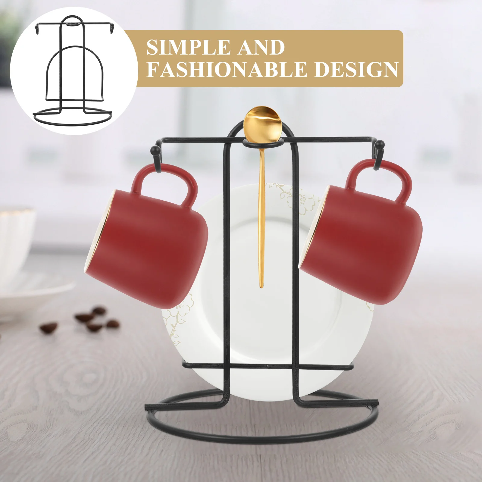 

Plate Display Stand Metal Cup Holder For Home Desktop Cup Stand Office Decor Album Book Artwork Showcase Rack