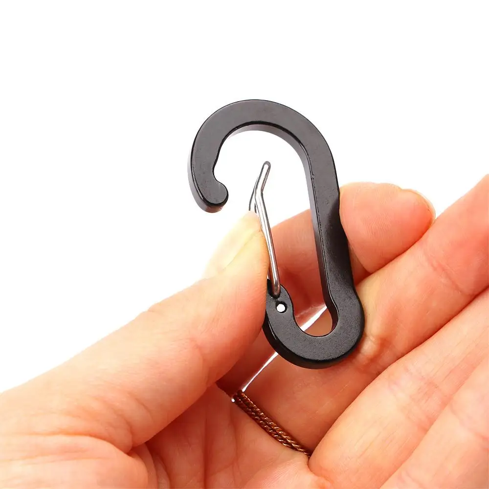 Hiking Outdoor Hook Fishing S-shape Aluminium Alloy Spring Buckle Snap Clip Keychain Carabiner