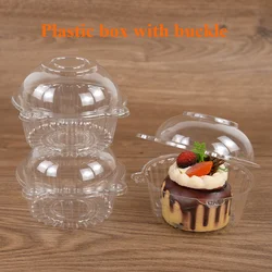 100Pcs Cupcake Packaging Box Clear Dessert Donut Muffin Cake Container Holder Wedding Birthday Party Supplies Christmas Decor
