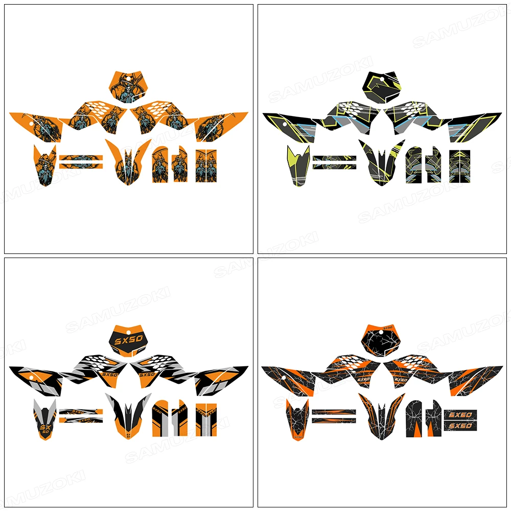 

Motorcycle Full Fairing Graphic Background Decals Sticker Kit Fit for SX50 SX 50 50SX 50cc 2009 2010 2011 2012 2013 2014 2015