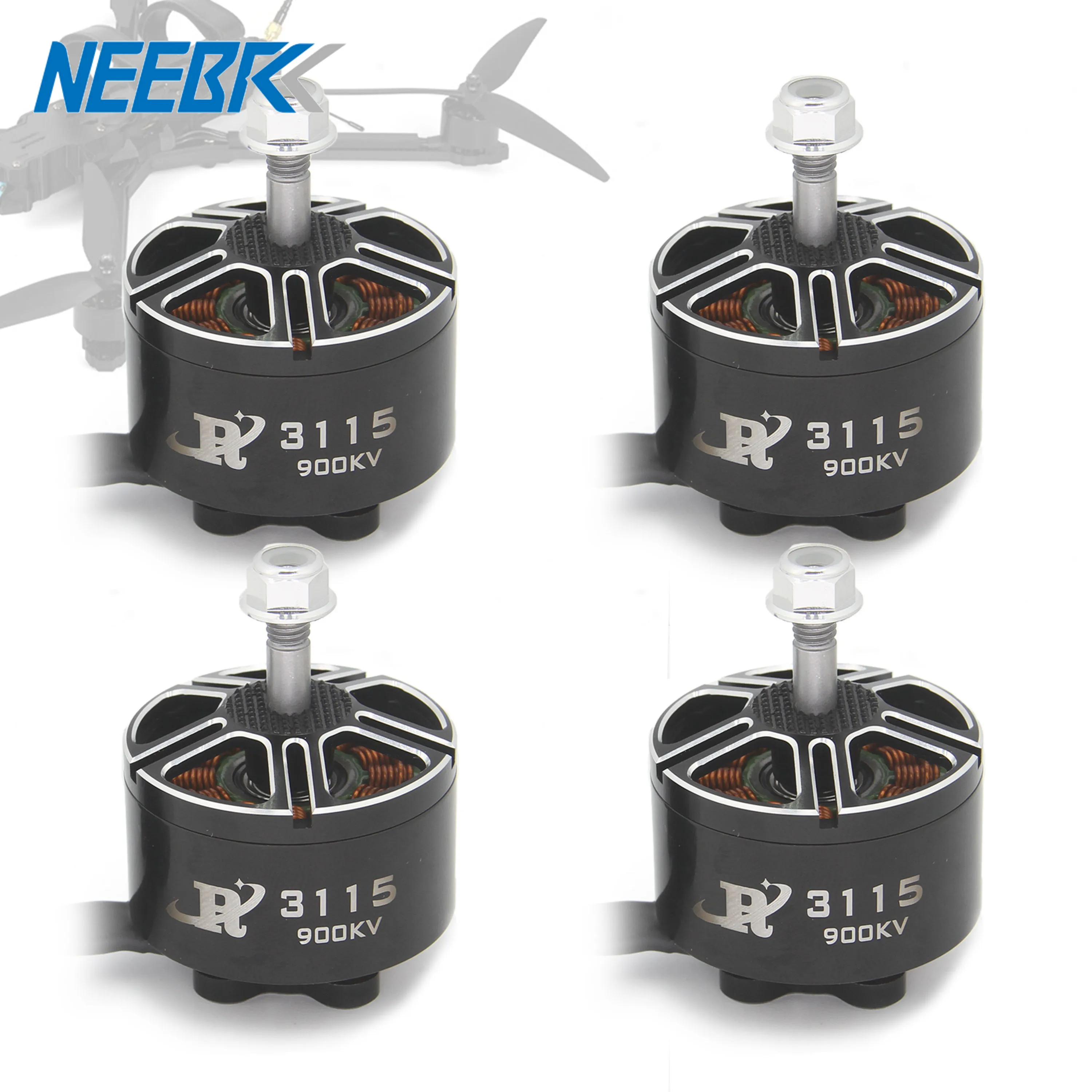 

4 шт. 3115 900KV Бесщеточный двигатель для дрона Outrunner для RC Mark4 V2 10 дюймов FPV 1050 Пропеллер Гоночный самолет X-класс DIY ESC