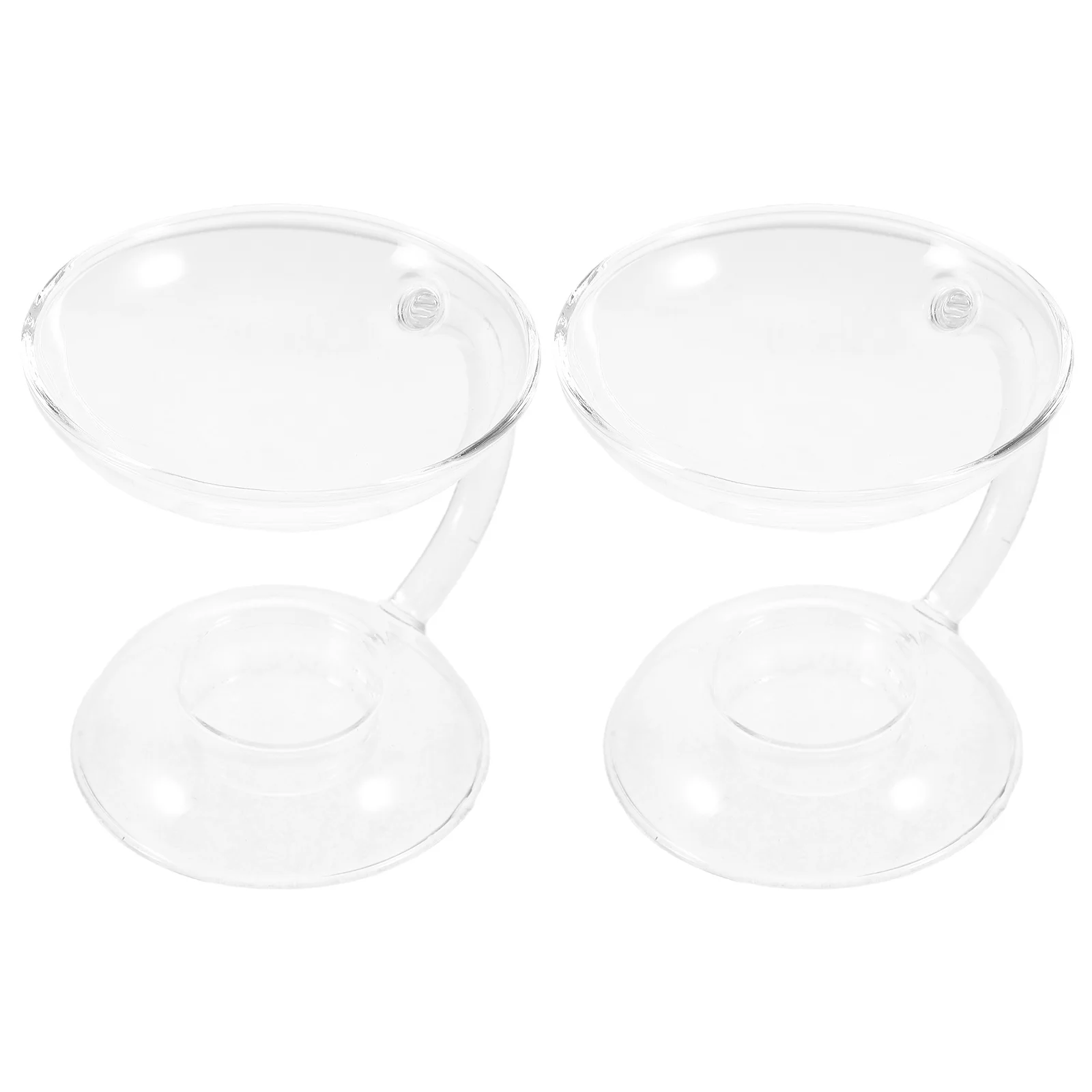 

2Pcs Elegant Glass Holders Tea Light Essential Oil Burner Aromatherapy Wax Warmer Romantic Home Decor Holder