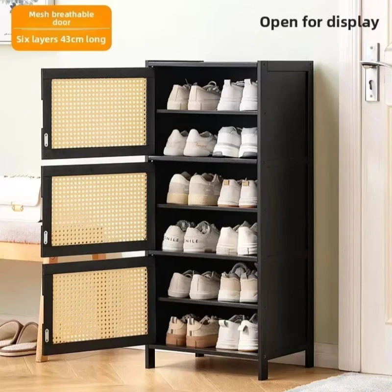 Shoe cabinet entrance household shoe rack simple storage artifact space saving multi-storey dormitory for home use
