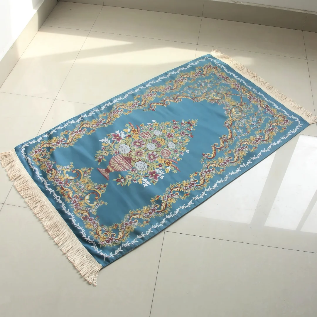 Embroidered Kaaba Pattern Prayer Mat