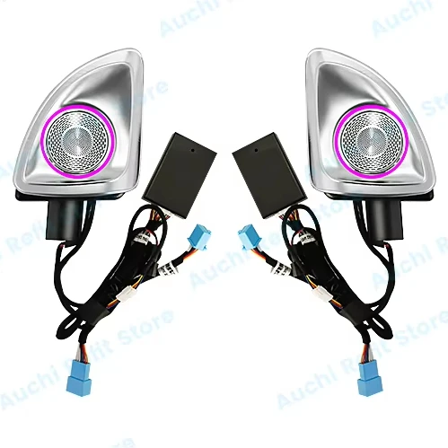2026 Latest ModelFor Benz 4D Rotating Tweeter 2020+ W167 GLE GLS 450 Car 64 Color Rgb Led Luminous Car Speaker Horn Refit Ambien
