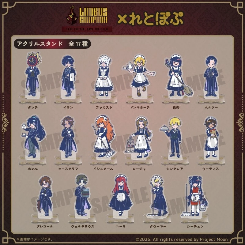 Placa de empresa Limbus, decoración de escritorio, colección Standee Dante, Accesorios de adorno, muñeca acrílica Jia Xichun, modelo regalo Vergilius
