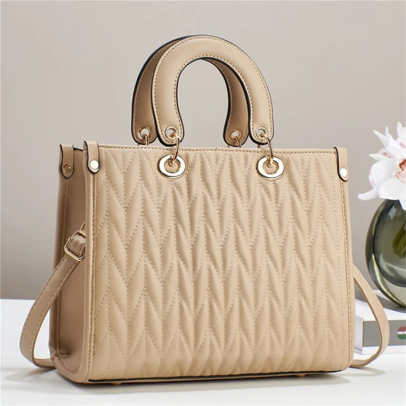 

Women's Handbag Made Of Jaguar-Stripe Leather Featuring Trendy Paris Spacious Soft Daily Modern Look​