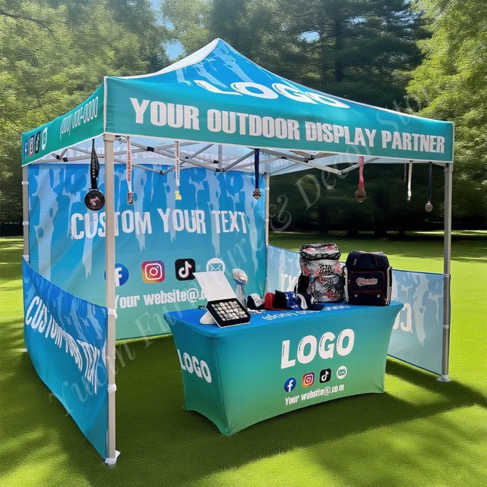 Trade Advertising Logo Outdoor Aluminum Waterproof 10X10FT Canopy Tent Exhibition Event Marquee Gazebos Pop Custom Printed Tents