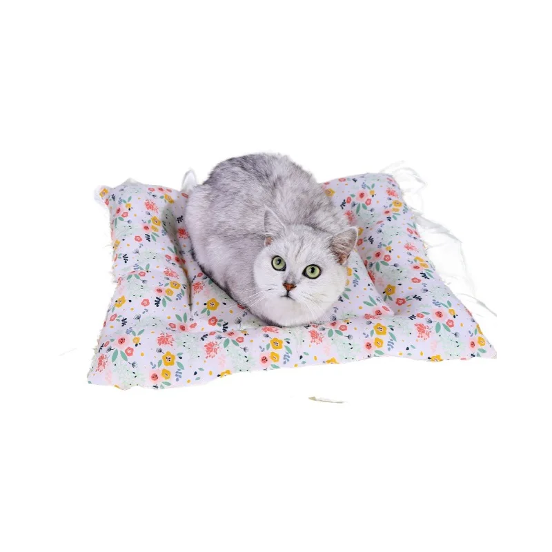 Satin Pet Dog Cat Mat Kennel Cushion Soft Cage Warm Pad Bed Washable Pet Pillow Mat Supplies