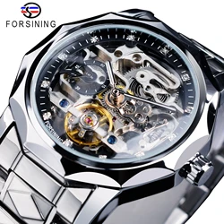 Forsining Skeleton Men's Mechanical Automatic Watch Tourbillion Hollow Design Waterproof Business Wristwatches Best Gift For Man