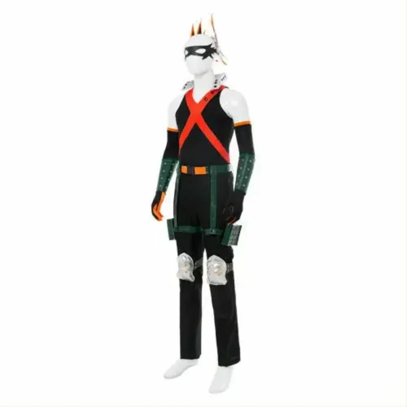 

sisi 2233Anime My Hero Academia Cosplay Costume Bakugou Katsuki Battle Outfits set top and trousers Halloween Carnival Heroic Pl