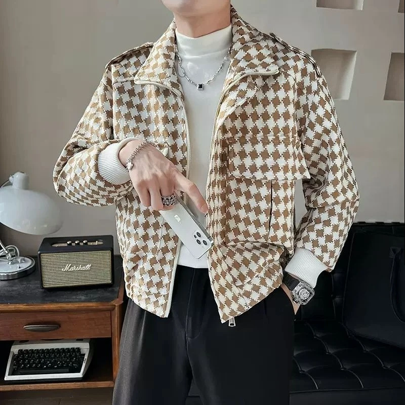 

Men's Fashion Street Style Jacket Autumn Spring Casual Hipster Blazer Premium Outerwear Cool Trendy Top