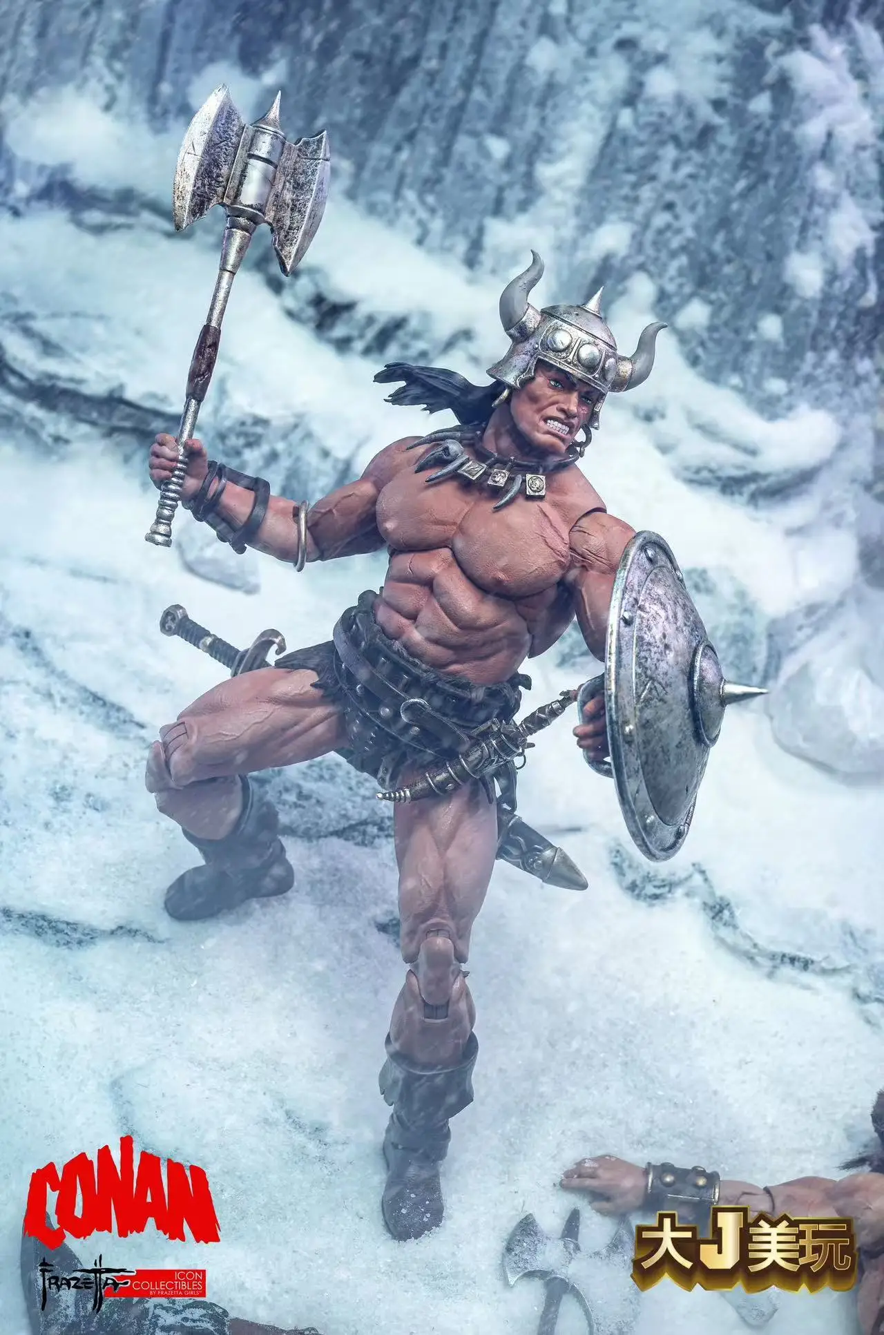 In Voorraad 1/12 Schaal Barbarian Soldaat Warrior Frazetta Meisjes Serie 6 inch Action Figure Pop Collectie Bureau Kid Verjaardagscadeautjes