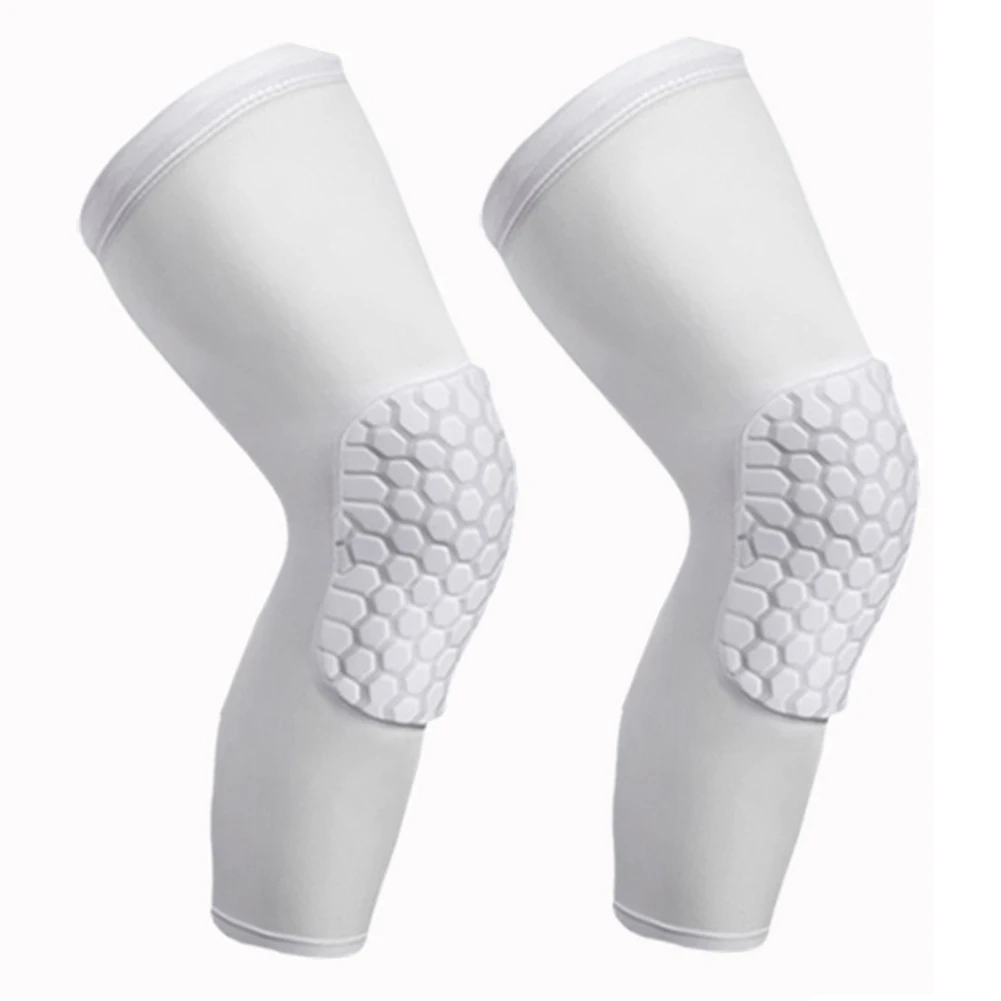 Rodillera deportiva de baloncesto de panal de abeja para hombres, rodillera de fútbol, Mangas de compresión para piernas, Protector de rodilla de voleibol, soporte de soporte, 1Pc