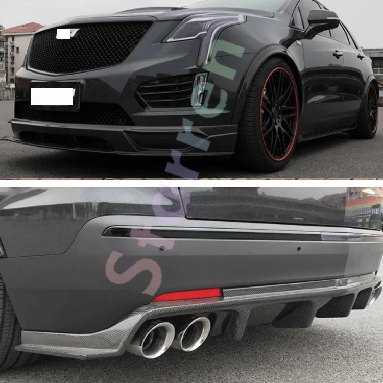 Factory Selling With Front Lip Rear Lip Side Skirts Hood Fenders Flares Carbon Fiber  Body Kit For 2016-up  Cadillac Xt5