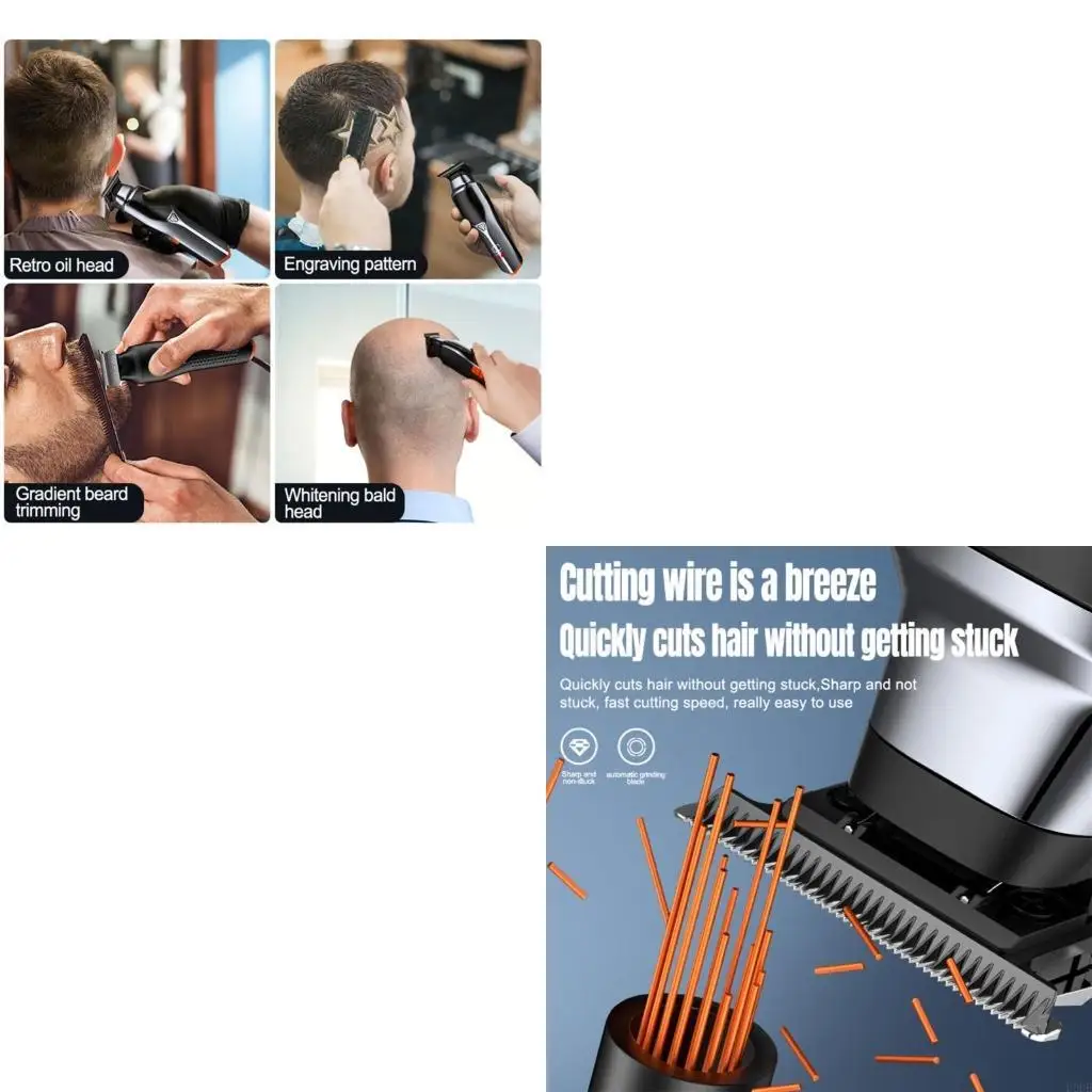 

Essential Men’s Hair Trimming Tool Home Haircutting Device Fashionable Grooming Tool Portable Haircut Machine for Hair