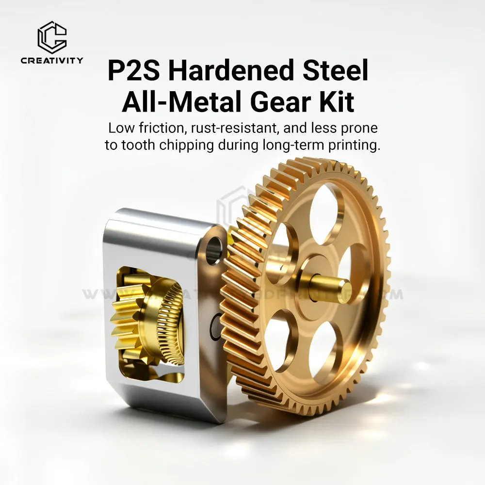 

For Bamboo Lab P2S Extruder Gear Kit Integrated Hardened Steel All Metal Gear For Bambulab P2S Accessories 3D Printer Parts