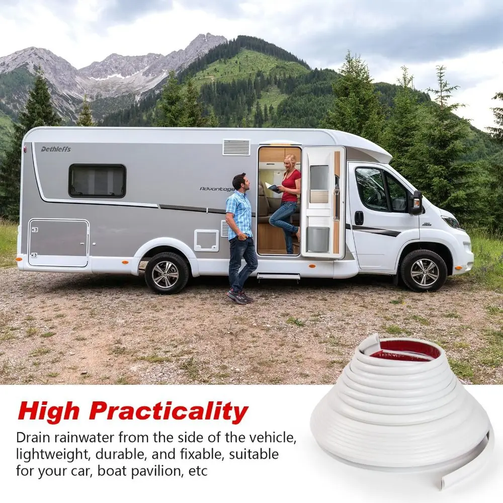 1/5/6 متر RV مزراب المطر سيليكون المطاط J-شكل تصميم الطقس تجريد الأشعة فوق البنفسجية مقاومة ذاتية اللصق دعم ختم الشريط مقطورة
