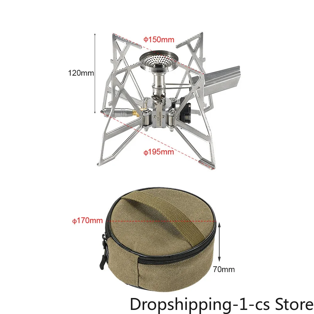 CAMPINGMOON Outdoor Electronic Ignition Camping Metal Stoves Portable Picnic Barbecue Furnace Foldable Stoves with Storage Bag