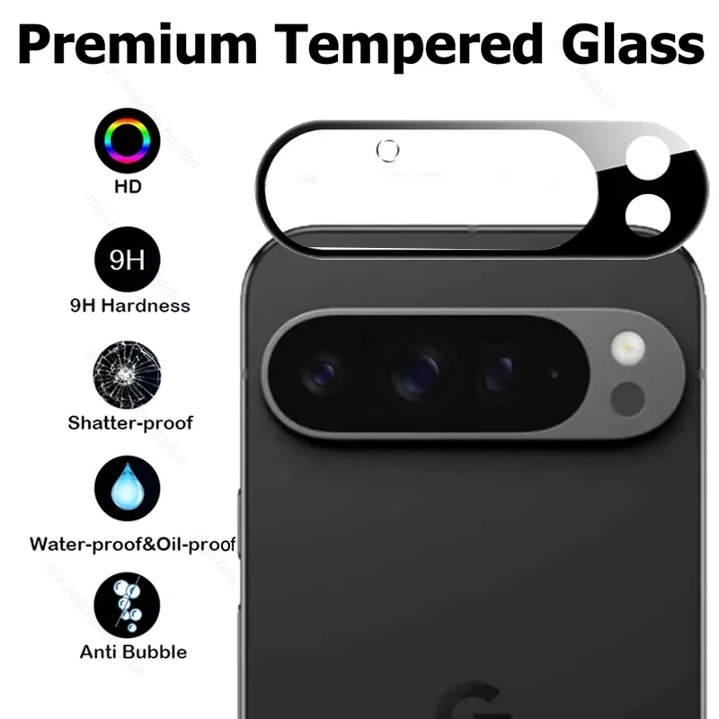 Für Google Pixel 9 Pro XL Objektiv abdeckung Schutz glas für Google Pixel9 9pro xl 9Proxl schwarz Aluminium Rückfahr kamera Objektivs chutz