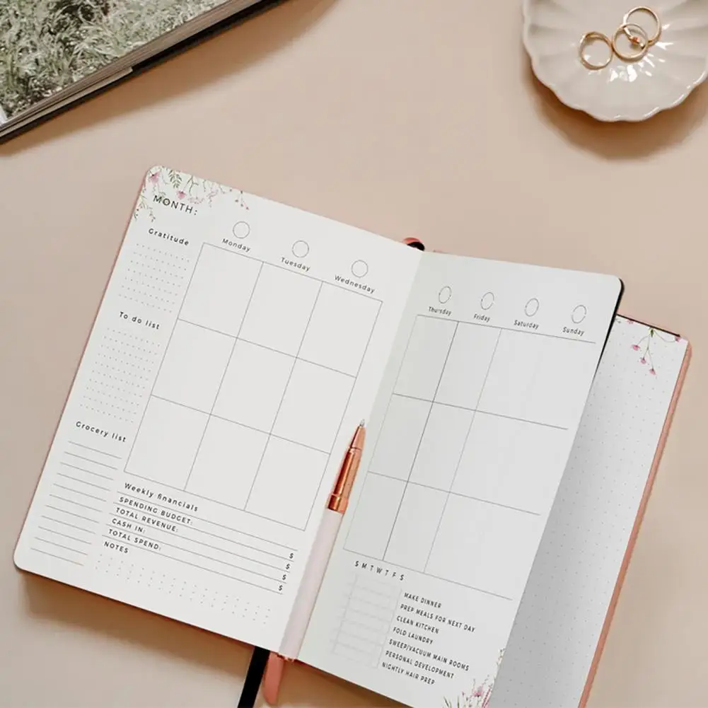 مخطط أسبوعي 2025 مع فتحات زمنية يومية، كتاب موعد شهري/أسبوعي، منظم دائري عام، مخطط غطاء مخملي