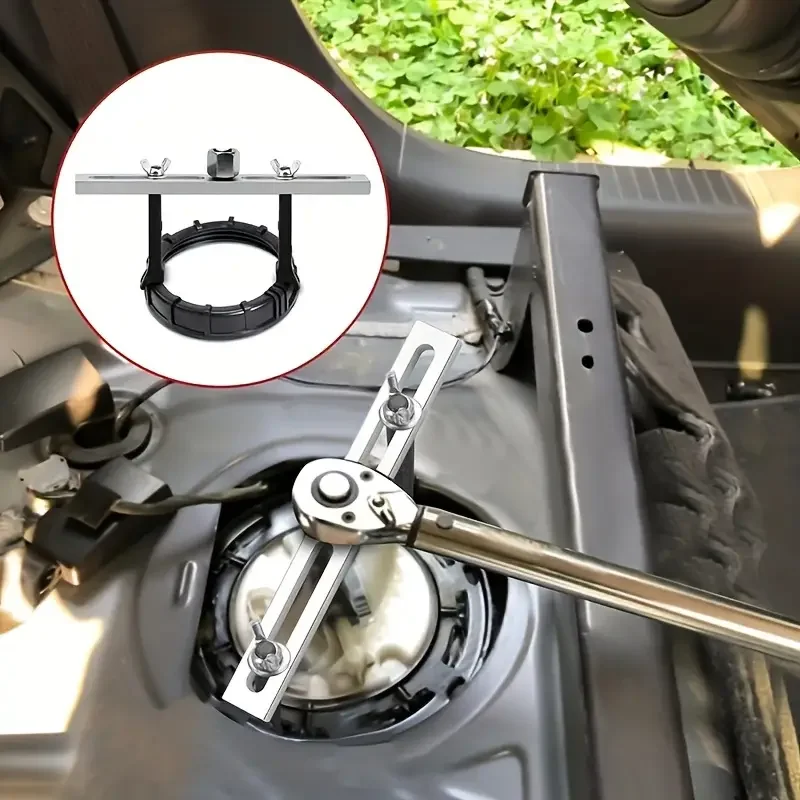 

Fuel Pump Lid Tank Cap Remover Wrench Adjustable Fuel Pump Lock Ring Tool Car Fuel Pump Lid Removal Wrench Disassembly Spanner