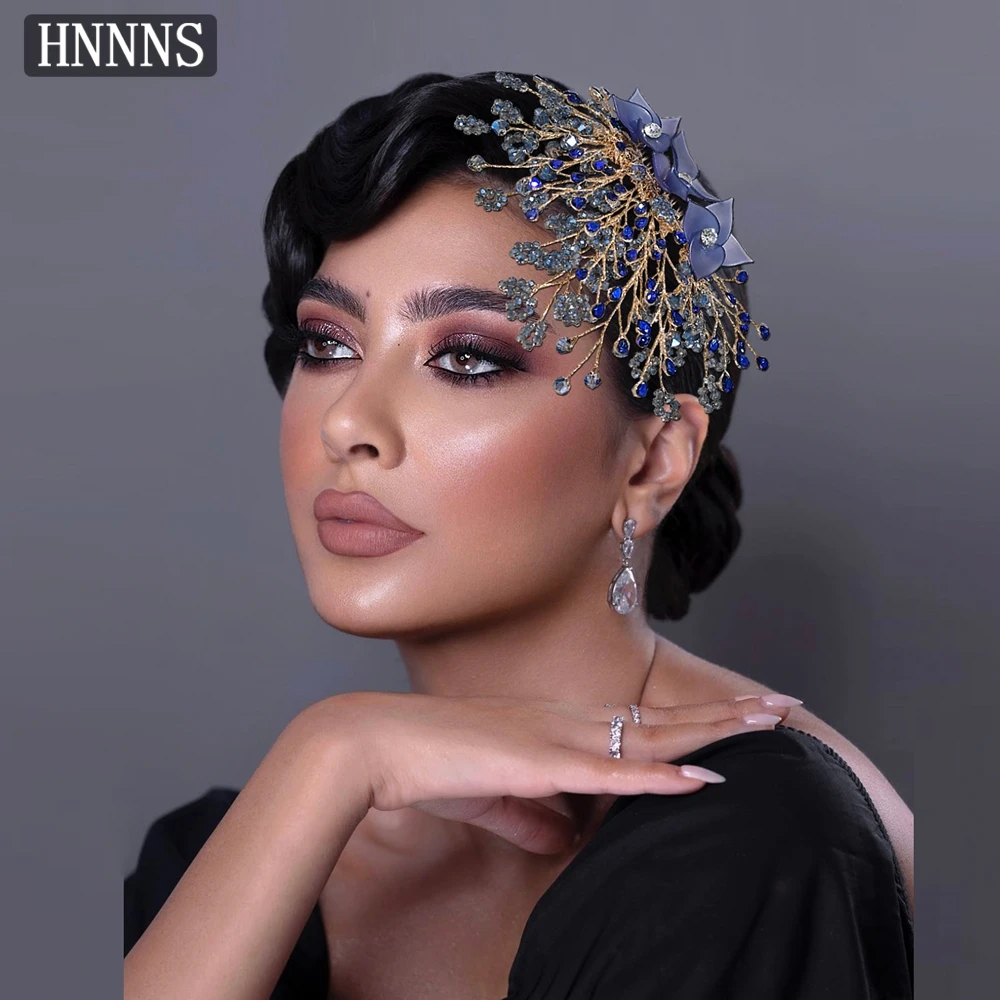 

HNNNS Vintage Crystal Hair Comb Clip Chinese Style Side Comb Elegant Handmade Hair Accessories Fashion Jewelry Headdress A339