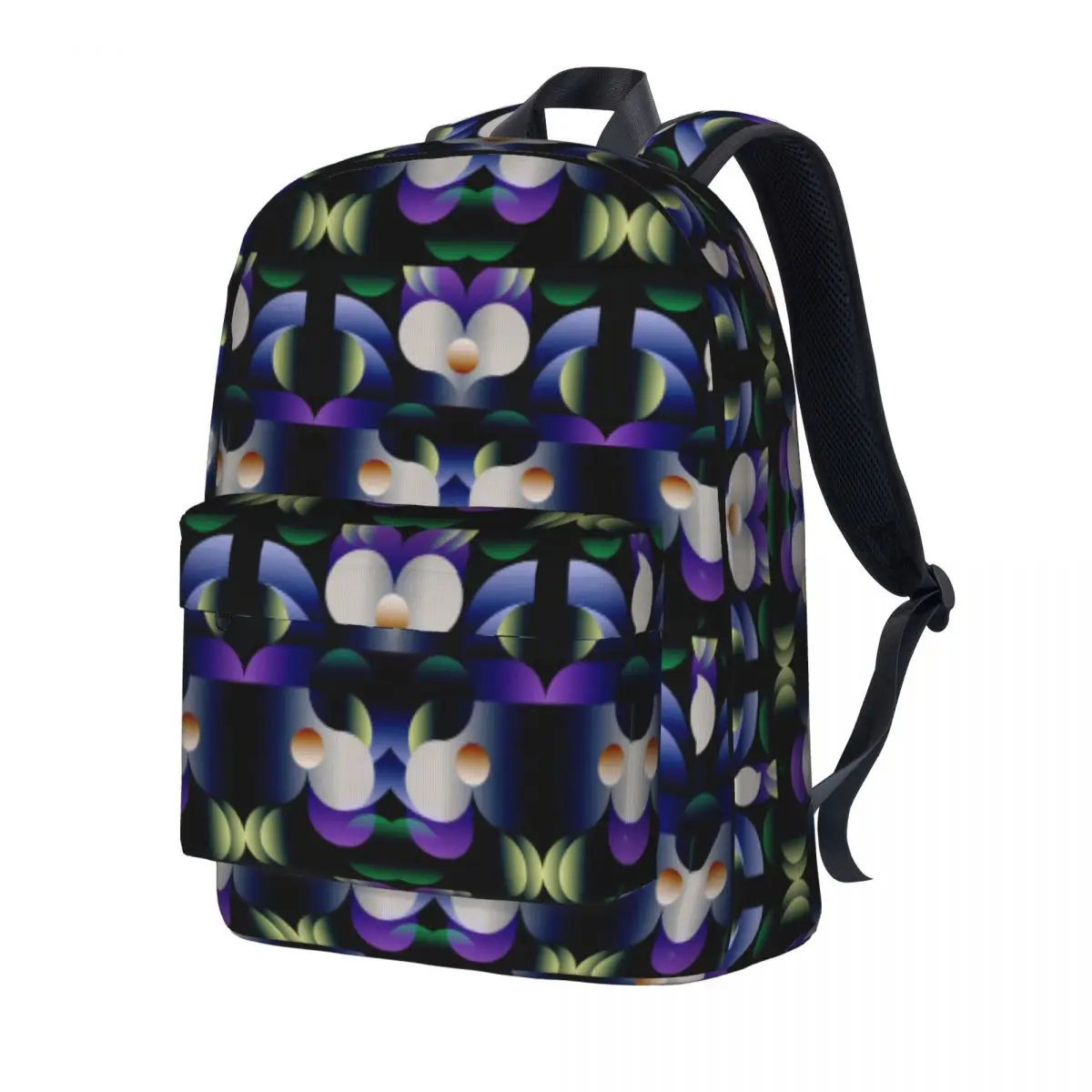 

Geo Pattern Backpack Women Dark Geometric Travel Fashion Soft Backpacks Polyester Stylish High School Bags Workout Rucksack