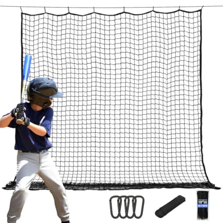 

Baseball and Softball Backstop Nets Heavy Duty Sports Practice Nets Sports Netting Barrier DIY Ball Net Hitting Net for Basebal