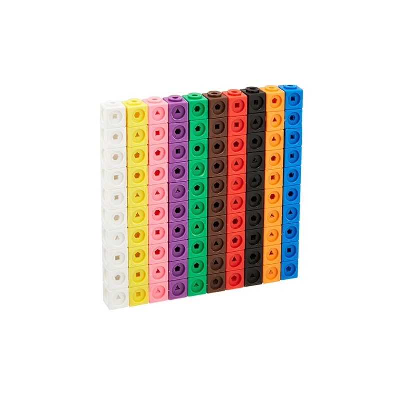 100 pezzi di cubi di collegamento per matematica, blocchi di numeri educativi per bambini