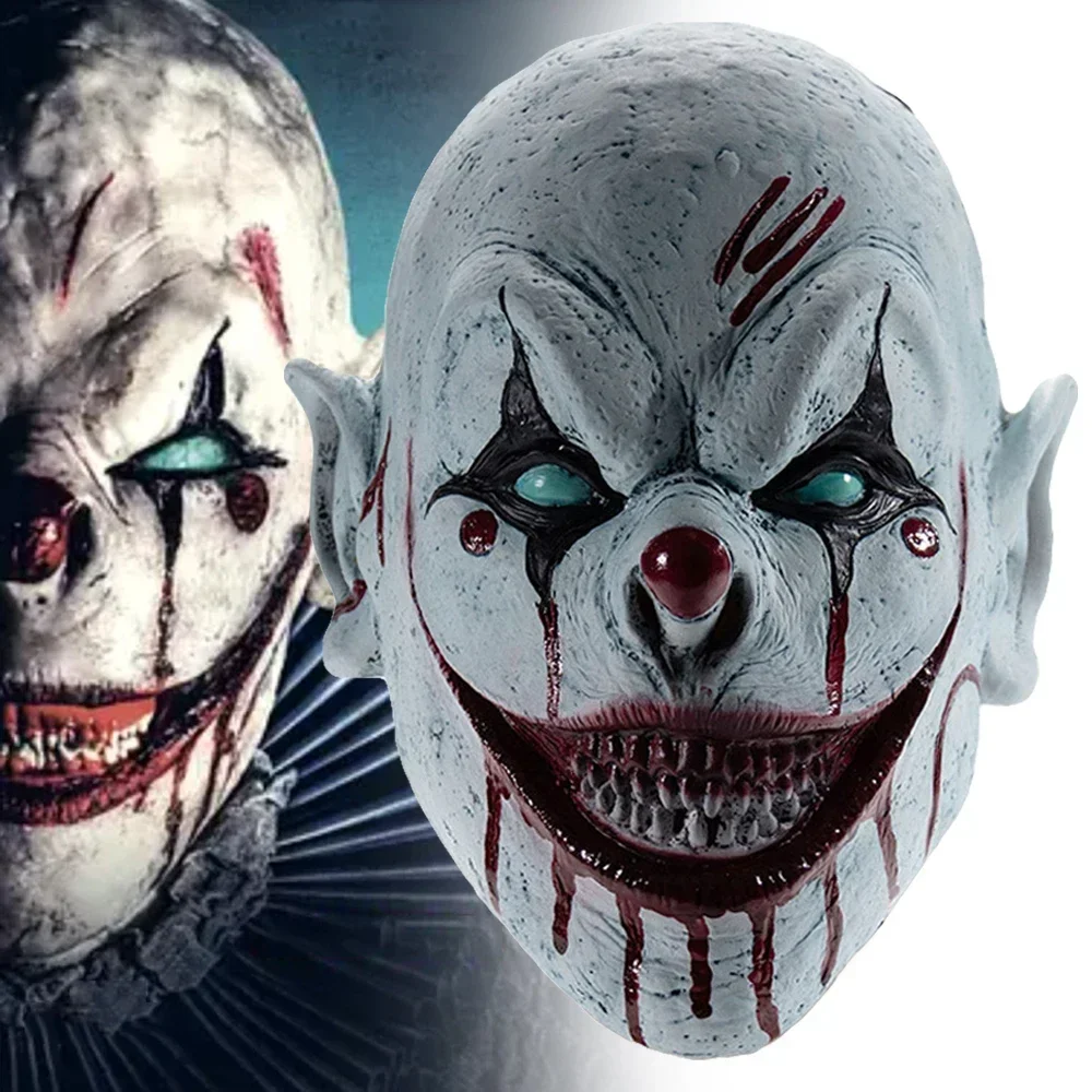 

New 2026 Movie The Jack in the Box Cosplay Mask Adult Terror Clown Masks Terrifying Bloodshed Helmet Halloween Prop