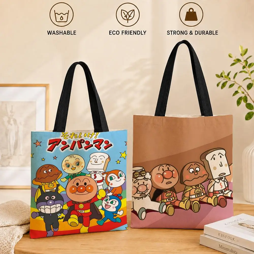 Bolsas de almacenamiento con diseño gráfico f-froebel k-kan, bolso de lona para mujer, bolso de compras de hombro reutilizable de gran capacidad