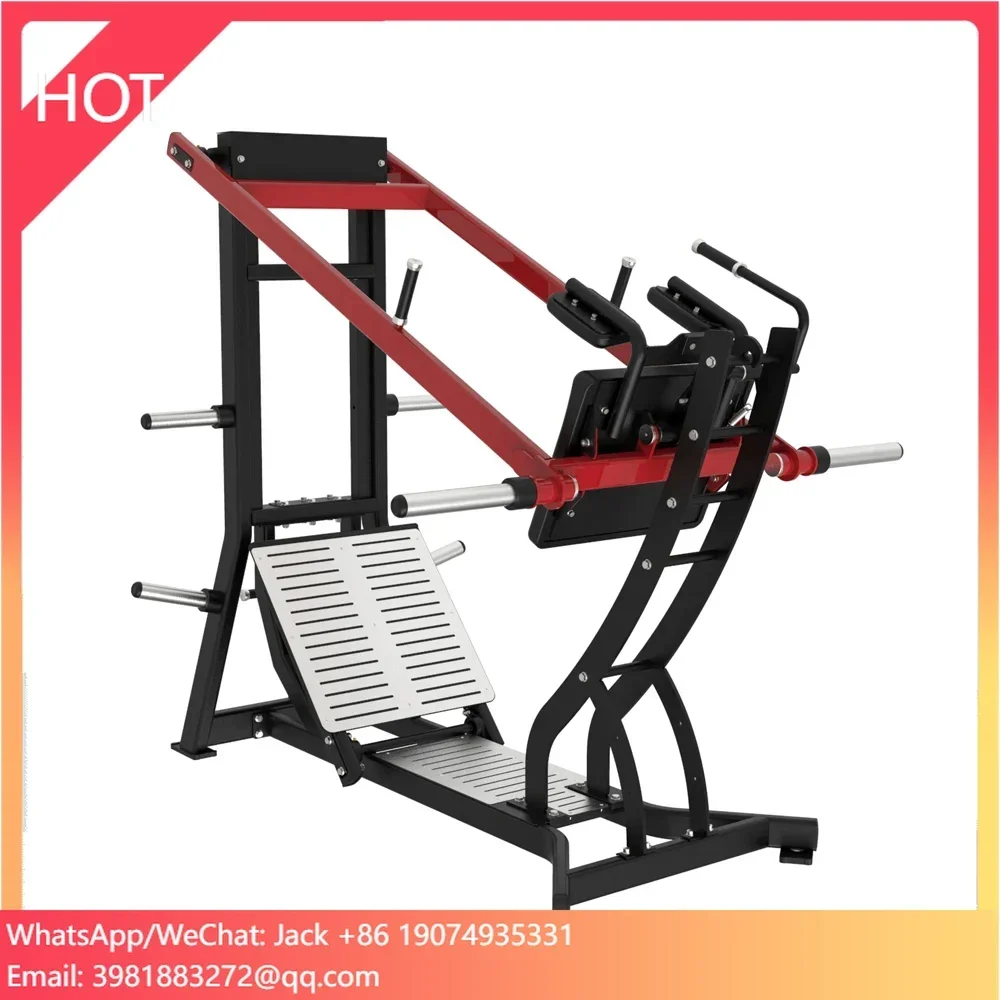 Commercial Gym Strength Training Double Track Squat Bodybuilding Plate Loaded Pendulum Squat Machine
