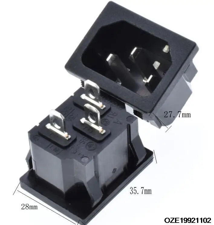 5 Pcs AC 250V 10A IEC320 C13 Female Power Socket for Rice Cooker