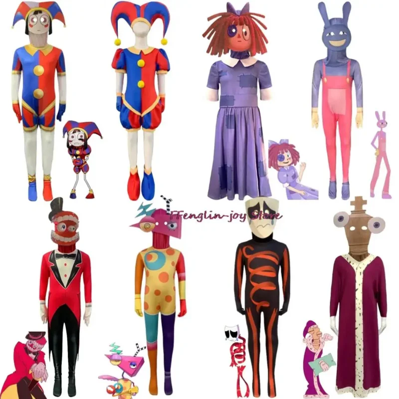 Anime Pomni Raghata Jax Caine Zooble Gangle Kinger Amazing Digital Circus Cosplay Costume Adult Children Jumpsuit Halloween Suit