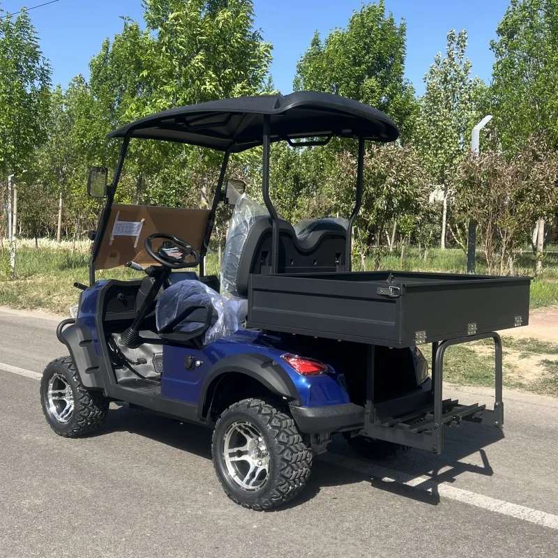 Wholesale Electric Golf Carts 2 Seater Lithium Battery Street Legal Electric Golf Carts With Aluminum Cargo Box