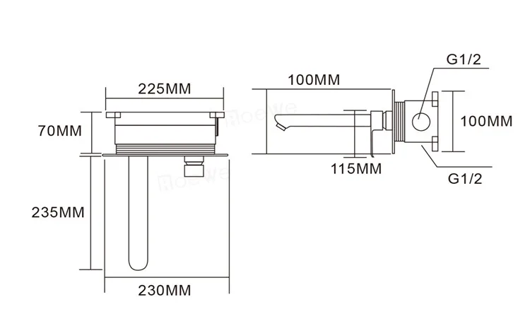 Bathroom Faucets Installation Concealed Build in Wall Mounted Single Lever Handle Series Basin Faucet  Hand Wash Mixer Water