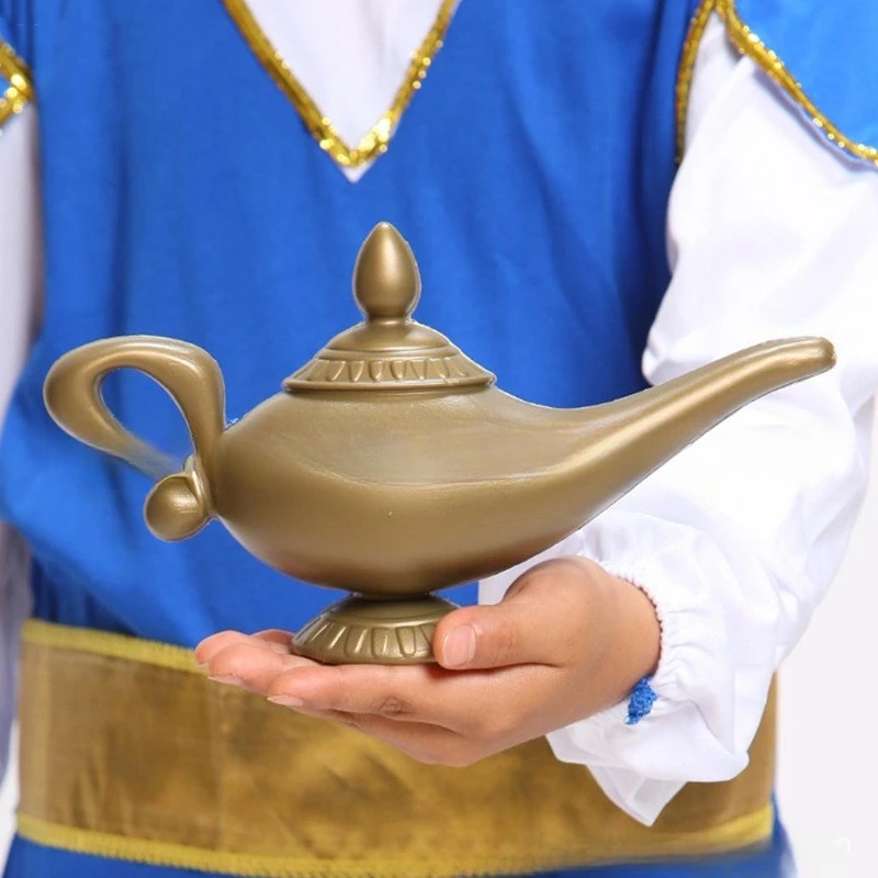 

Cosplay Allah Lamps Favors Cartoon Movie Aladdin Lamp Halloween Fancy Dress Props Hot Home Party Ornaments Figurine 2026