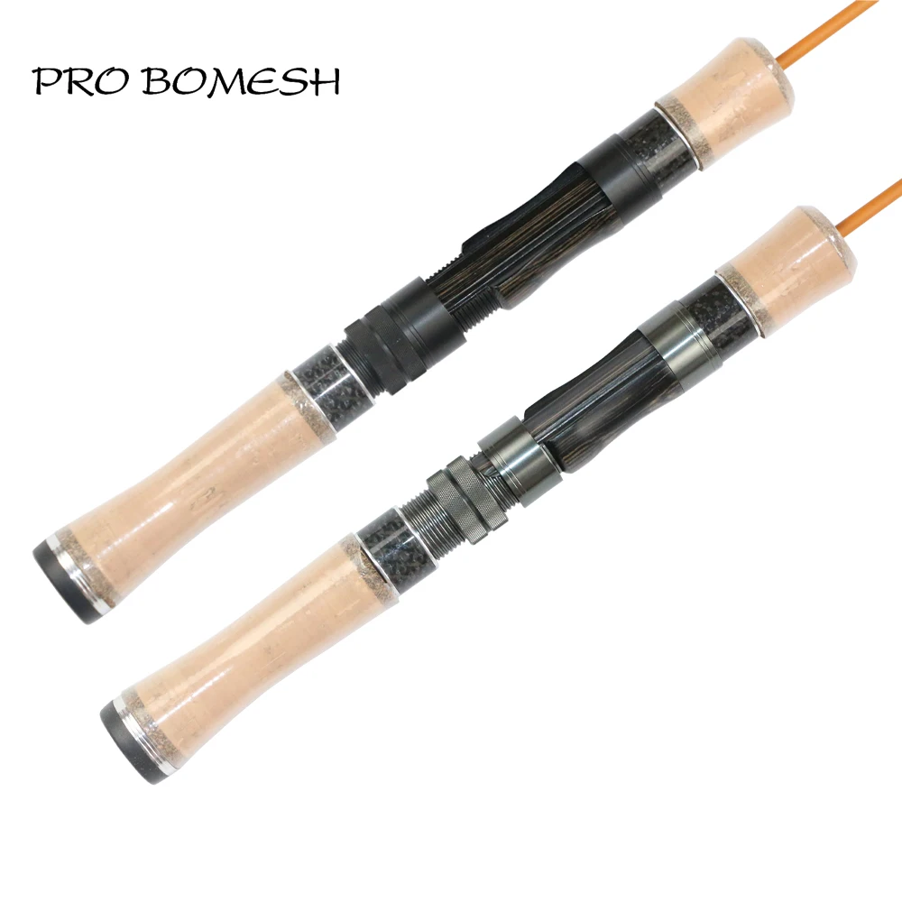 

Pro Bomesh 1 Set AA Grade Cork Handle Wood Spinning Reel Seat Set 4Axis Carbon Tube Rubberized Butt Cap DIY Trout Rod Accessory