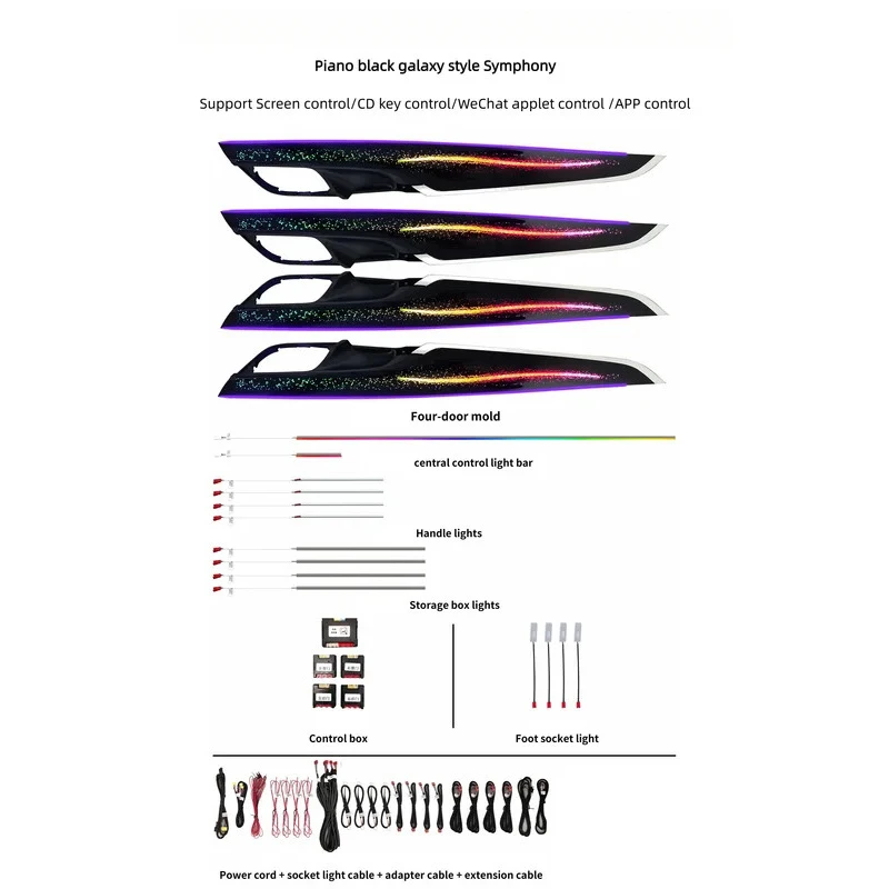 

Заводской хит продаж, новый сорт, модернизированный интерьер автомобиля, симфония, окружающий свет, стиль Galaxy, костюм для X5 F15 2014-2018 для X6