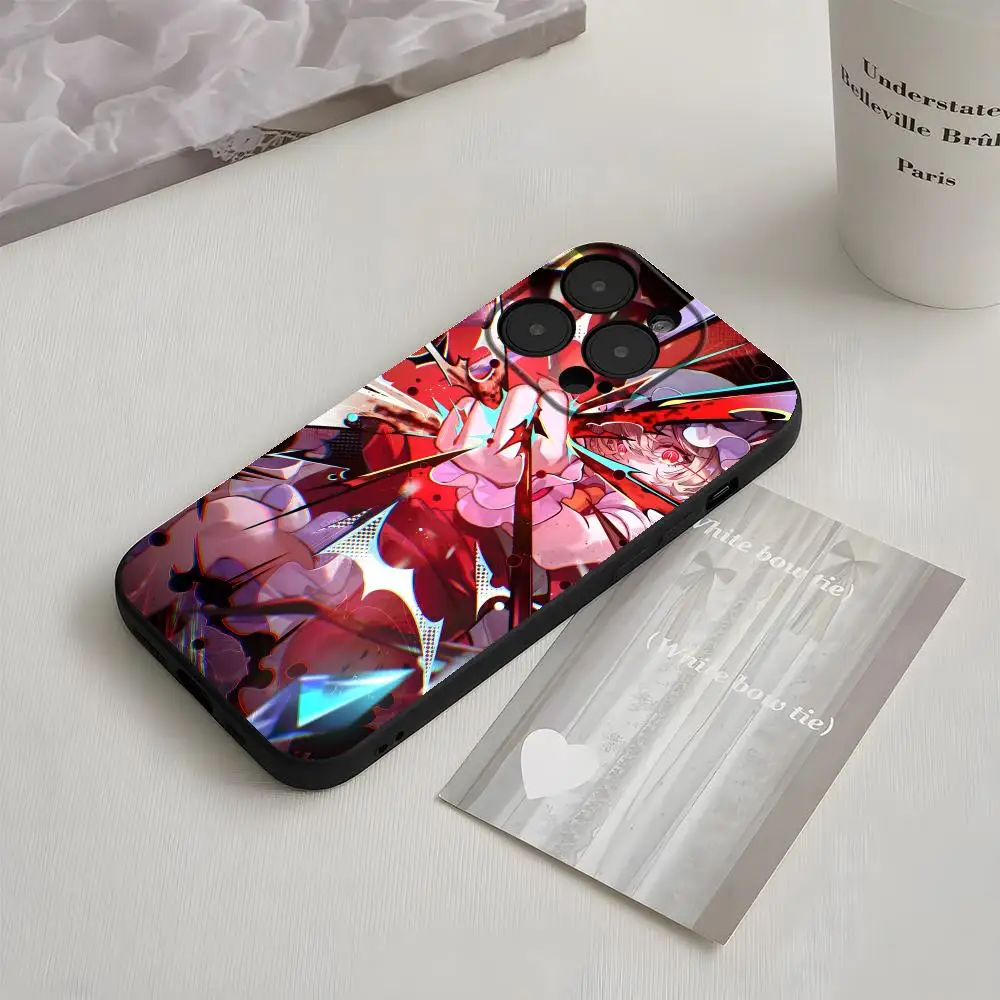 Funda para Teléfono con Diseño de Anime para iPhone 17 16 15 14 13 12 11 Plus Mini Pro Max, Negra, Suave y Resistente a Golpes