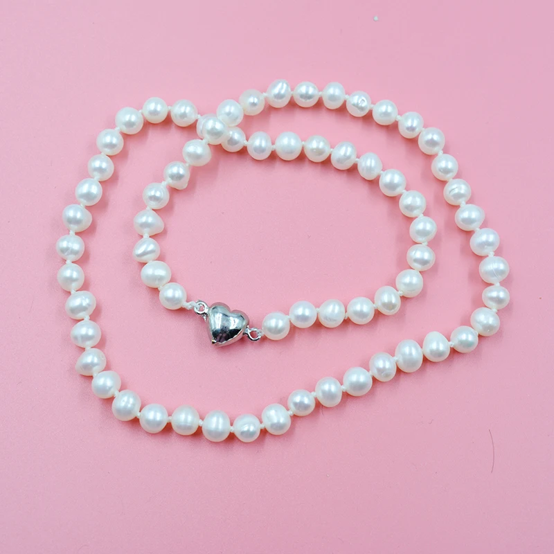 18 inches  6-7mm (potato type) genuine freshwater pearl necklace