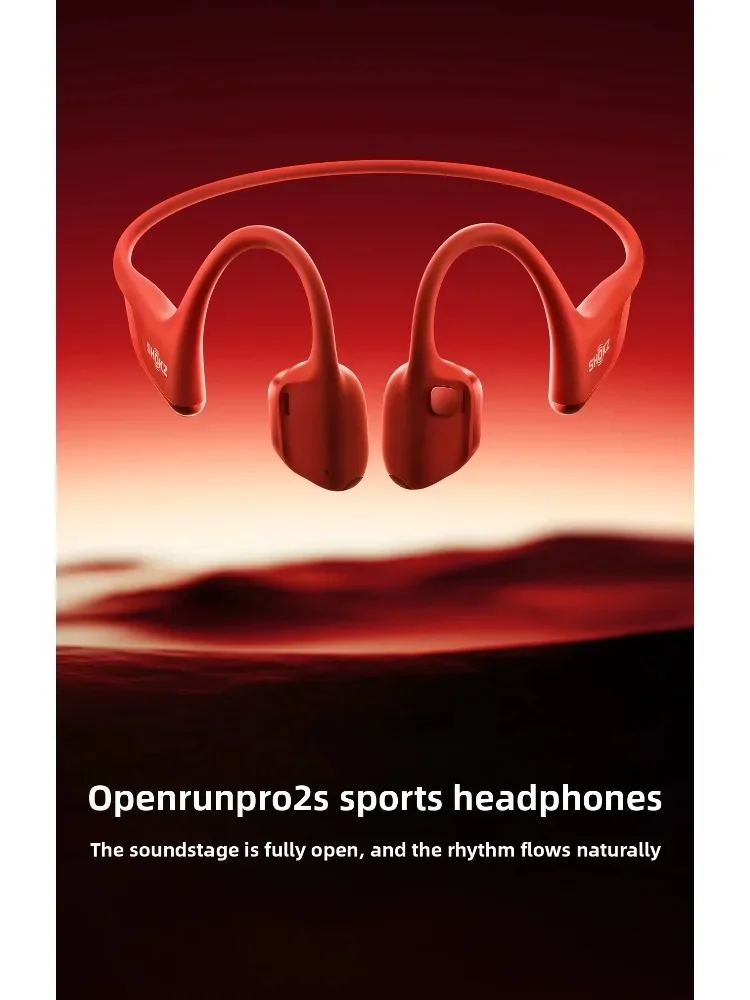 Shokz OpenRun Pro 2S Knochenleitungs-Kopfhörer, kabellose Bluetooth-Kopfhörer, Dolby-Sound, Geräuschunterdrückung, Sportkopfhörer für das Laufen.