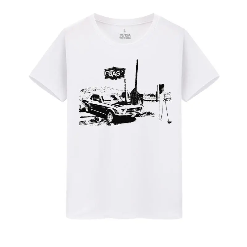 2026 Neuer American Muscle Car Auto-Modifikations-Kultur-Print Hochwertiges Herren-Kurzarm-T-Shirt mit Rundhalsausschnitt Bequemes Lockeres T-Shirt