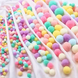 Pompom Balls 8/10/15/20/25/30mm Mix Color Pompones Fur Soft Pom Poms DIY Craft Wedding Decoration Sewing on Cloth Accessories