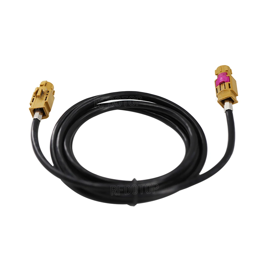 New HSD LVDS Cable USB Electric Code K Type 4Pin HSD Male to Female Jack Connector 535 4-Cores Cable for Benz BMW Audi Tesla VW