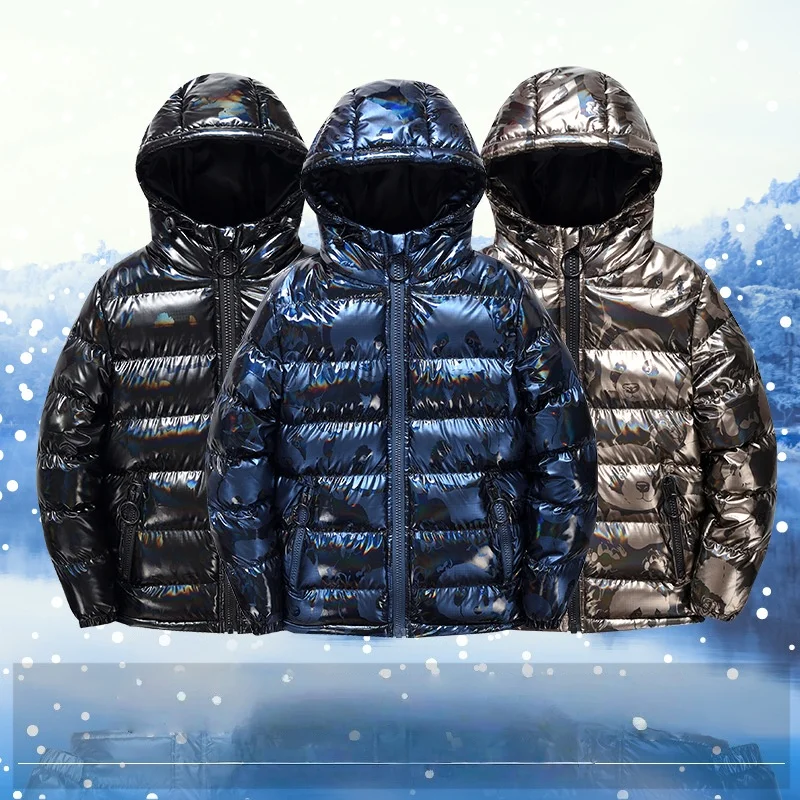 

Teenager Boys Girls Panda Print Cotton Padded Outwear Kids Child Winter Thick Warm Windproof Waterproof Cotton Content Coat